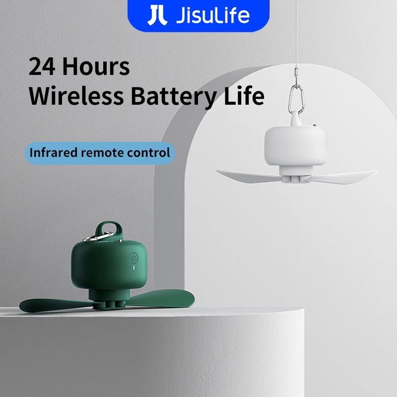 JISULIFE Outdoor Fan Life1 Ceiling Fan USB Rechargeable Portable Household Electric Hanging Fans With Remote Control