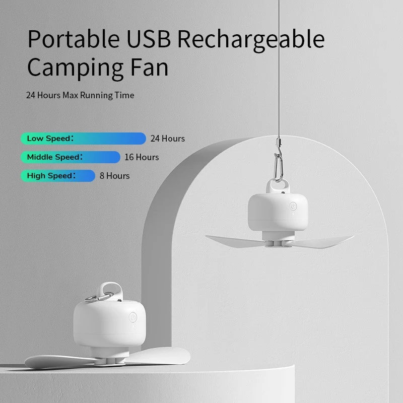 JISULIFE Outdoor Fan Life1 Ceiling Fan USB Rechargeable Portable Household Electric Hanging Fans With Remote Control